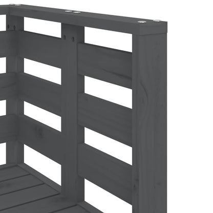 Set Salotto da Giardino 3 pz Grigio in Legno Massello di Pino | homemem39