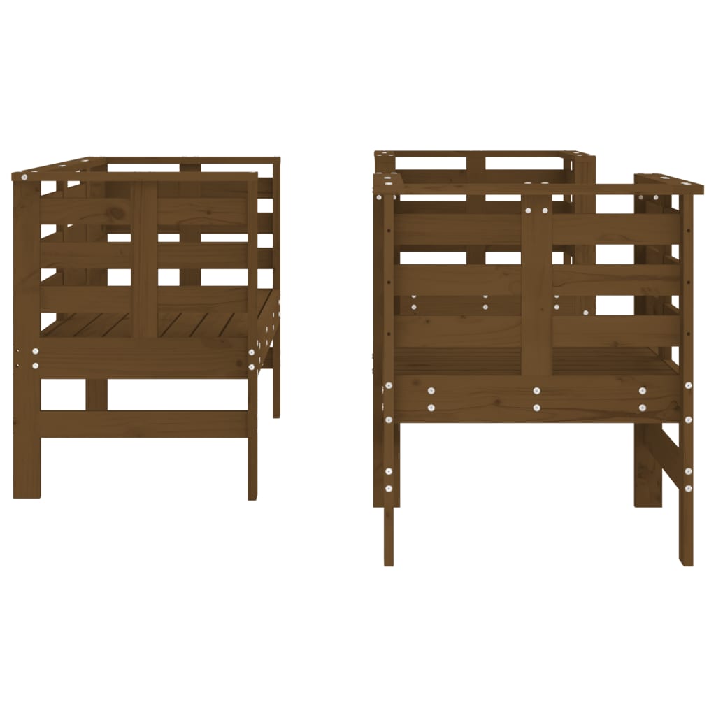Set Salotto da Giardino 3 pz Ambra in Legno Massello di Pino