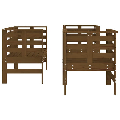 Set Salotto da Giardino 3 pz Ambra in Legno Massello di Pino
