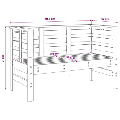 Set Salotto da Giardino 3 pz Ambra in Legno Massello di Pino