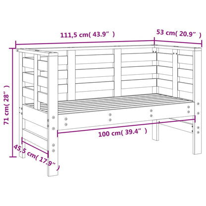Set Salotto da Giardino 3 pz Nero in Legno Massello di Pino | homemem39