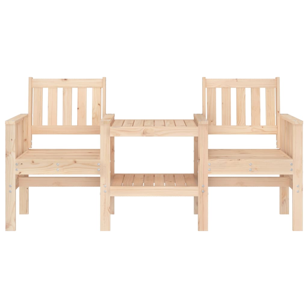 Panca da Giardino con Tavolino 2 Posti Legno Massello di Pino - homemem39