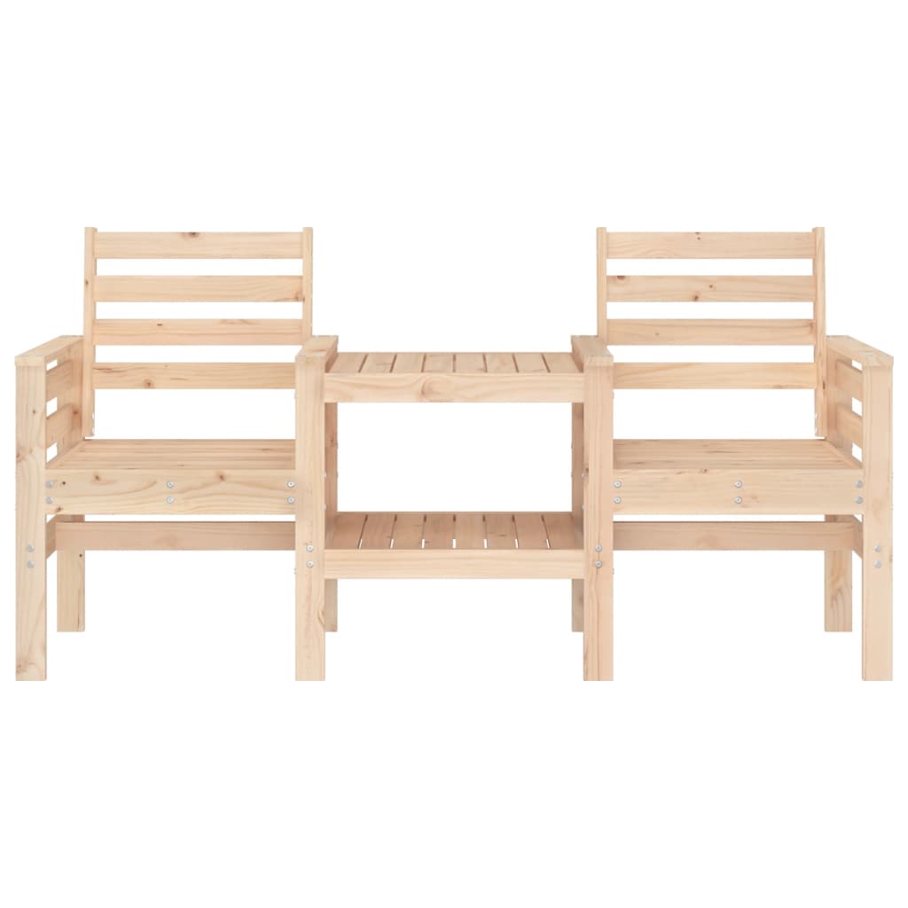 Panca da Giardino con Tavolino 2 Posti Legno Massello di Pino - homemem39
