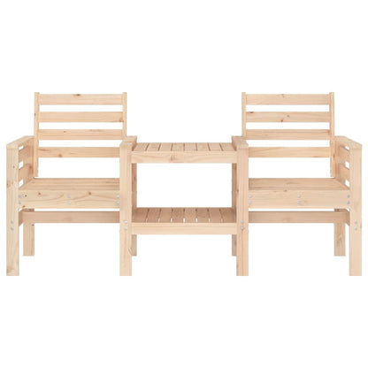Panca da Giardino con Tavolino 2 Posti Legno Massello di Pino - homemem39