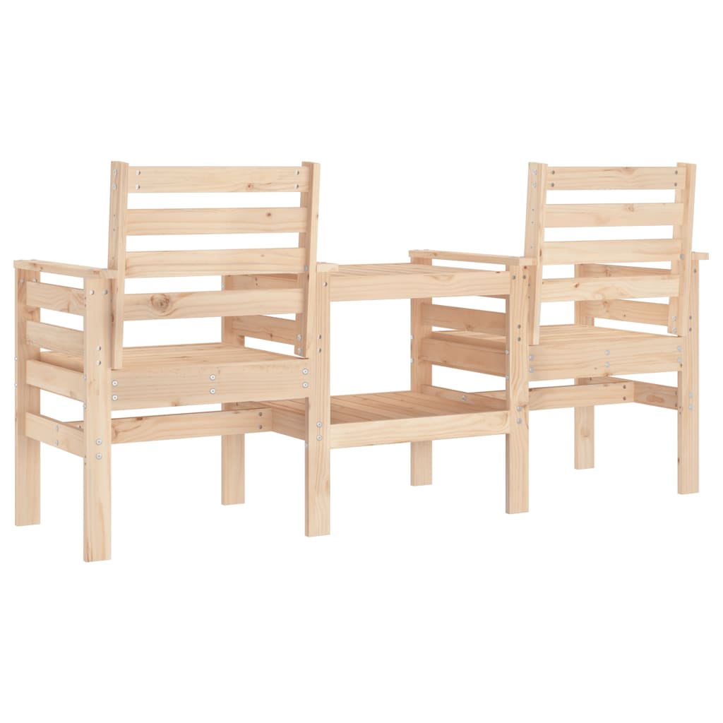 Panca da Giardino con Tavolino 2 Posti Legno Massello di Pino - homemem39