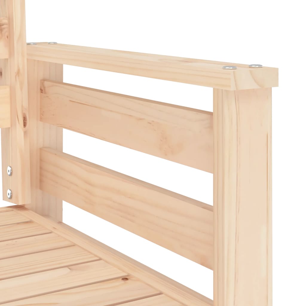 Panca da Giardino con Tavolino 2 Posti Legno Massello di Pino - homemem39