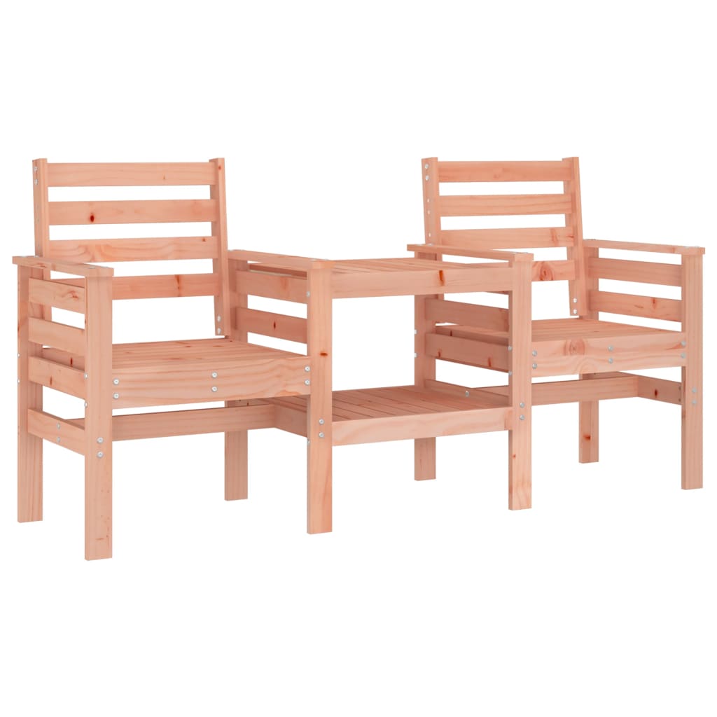 Panca da Giardino con Tavolino 2 Posti Legno Massello Douglas - homemem39