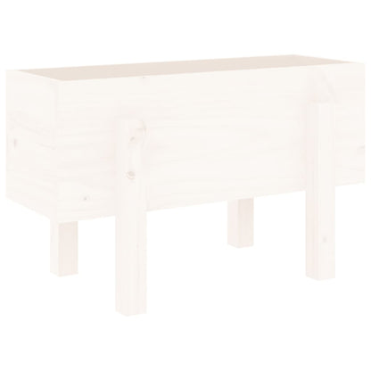 Fioriera da Giardino Bianca 62x30x38 cm Legno Massello di Pino