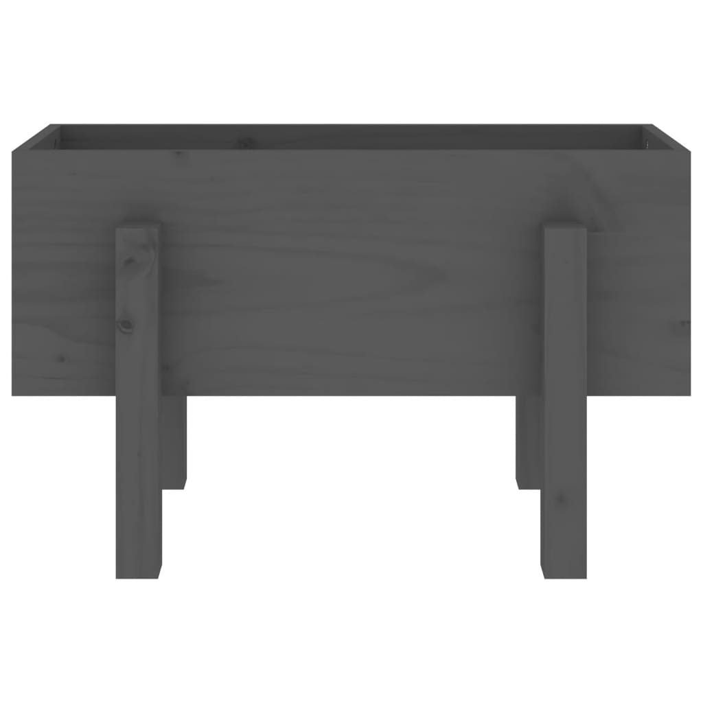 Fioriera da Giardino Grigia 62x30x38 cm Legno Massello di Pino - homemem39