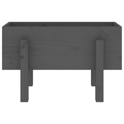 Fioriera da Giardino Grigia 62x30x38 cm Legno Massello di Pino - homemem39