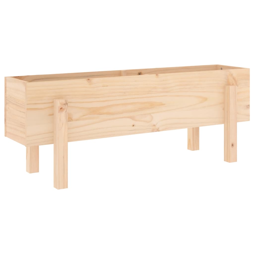 Fioriera Rialzata da Giardino 101x30x38 cm Legno Massello Pino