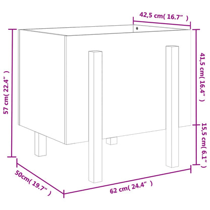 Fioriera da Giardino Ambra 62x50x57 cm Legno Massello di Pino | homemem39