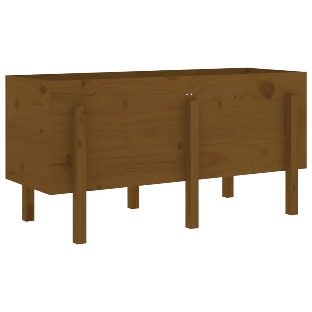 Fioriera Rialzata da Giardino Ambra 121x50x57 cm Massello Pino - homemem39