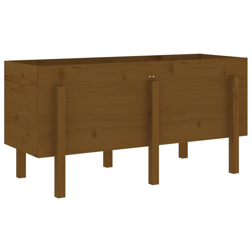 Fioriera Rialzata da Giardino Ambra 121x50x57 cm Massello Pino - homemem39