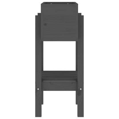 Fioriera da Giardino Grigia 62x30x69 cm Legno Massello di Pino - homemem39