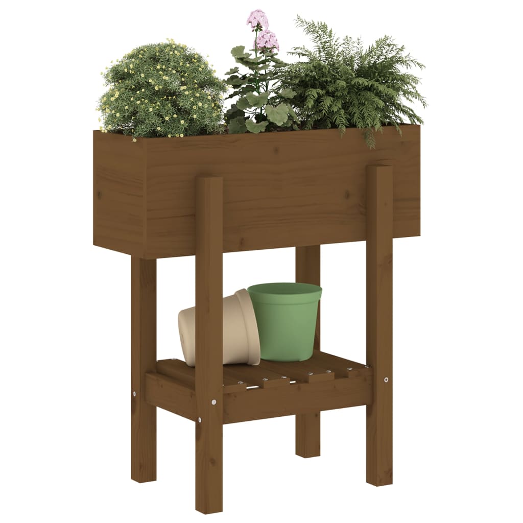Fioriera da Giardino Ambra 62x30x69 cm Legno Massello di Pino - homemem39