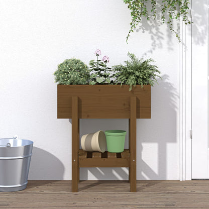 Fioriera da Giardino Ambra 62x30x69 cm Legno Massello di Pino - homemem39