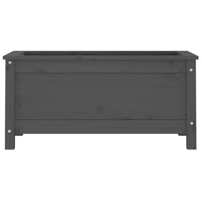 Fioriera da Giardino Grigia 82,5x40x39cm Legno Massello di Pino - homemem39