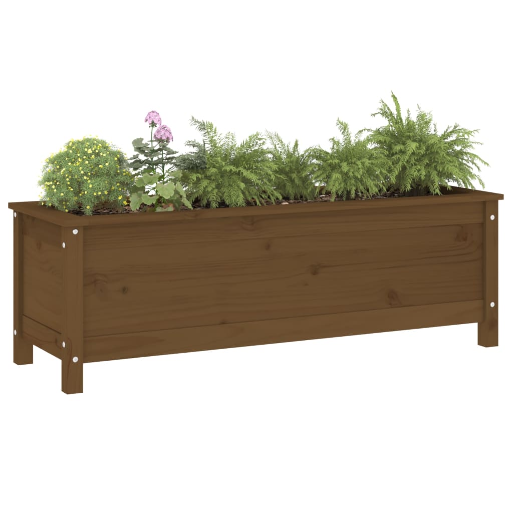 Fioriera Rialzata da Giardino Ambra 119,5x40x39cm Massello Pino - homemem39