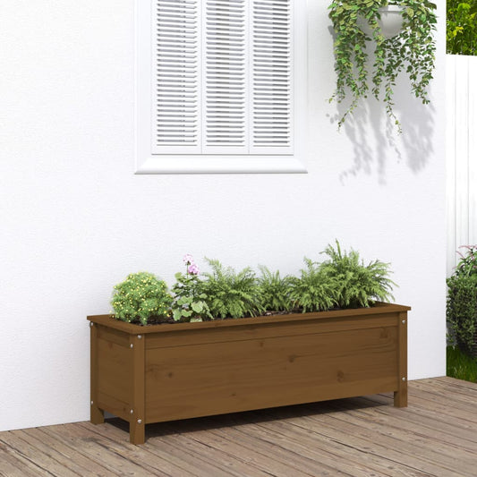 Fioriera Rialzata da Giardino Ambra 119,5x40x39cm Massello Pino - homemem39