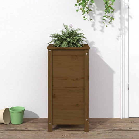 Fioriera da Giardino Ambra 40x40x78 cm Legno Massello di Pino - homemem39