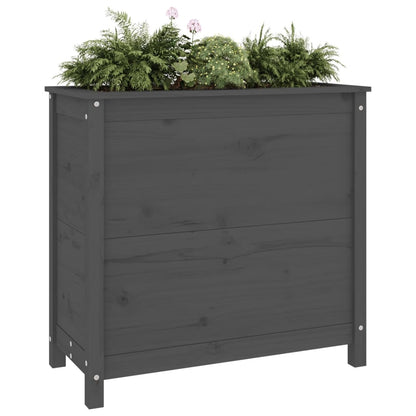 Fioriera da Giardino Grigia 82,5x40x78cm Legno Massello di Pino - homemem39