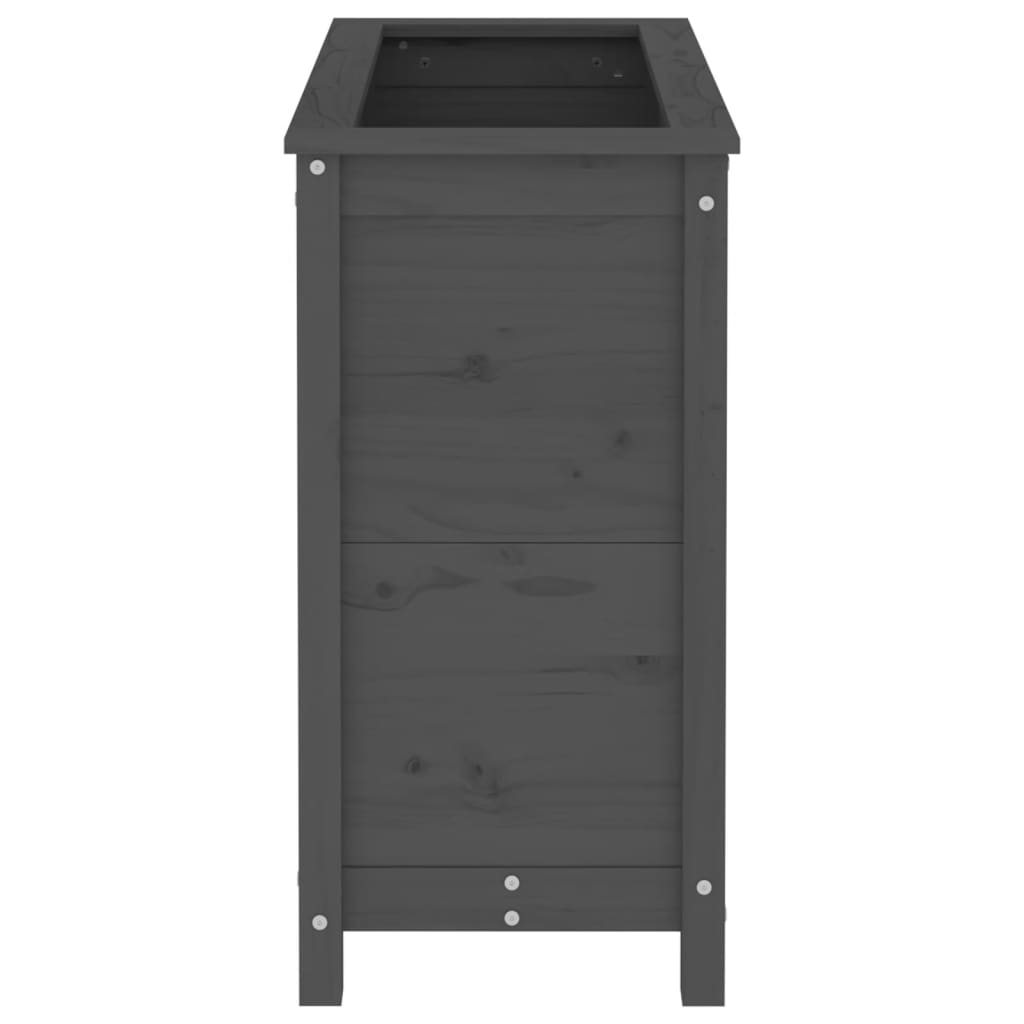 Fioriera da Giardino Grigia 82,5x40x78cm Legno Massello di Pino - homemem39