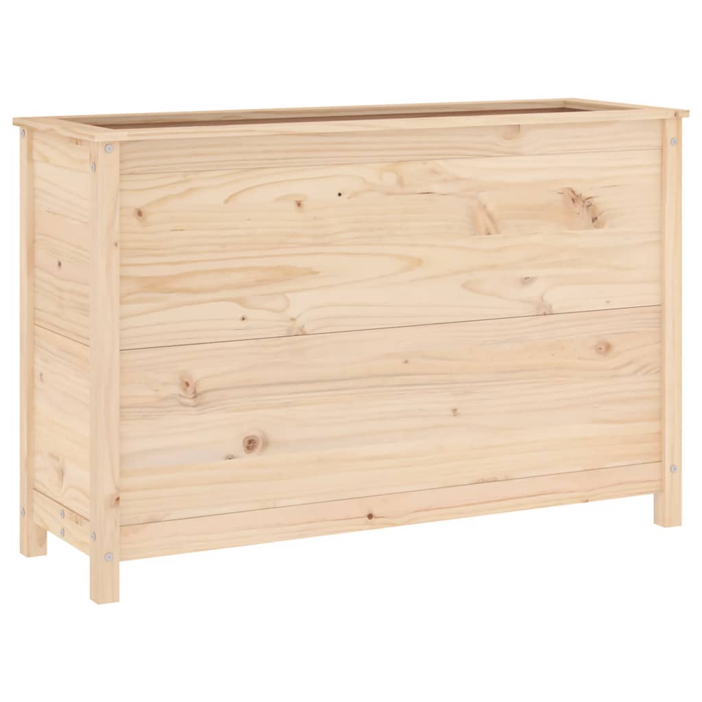 Fioriera Rialzata da Giardino 119,5x40x78cm Legno Massello Pino