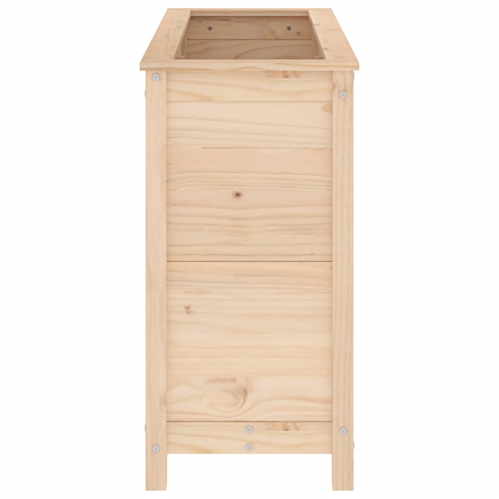 Fioriera Rialzata da Giardino 119,5x40x78cm Legno Massello Pino