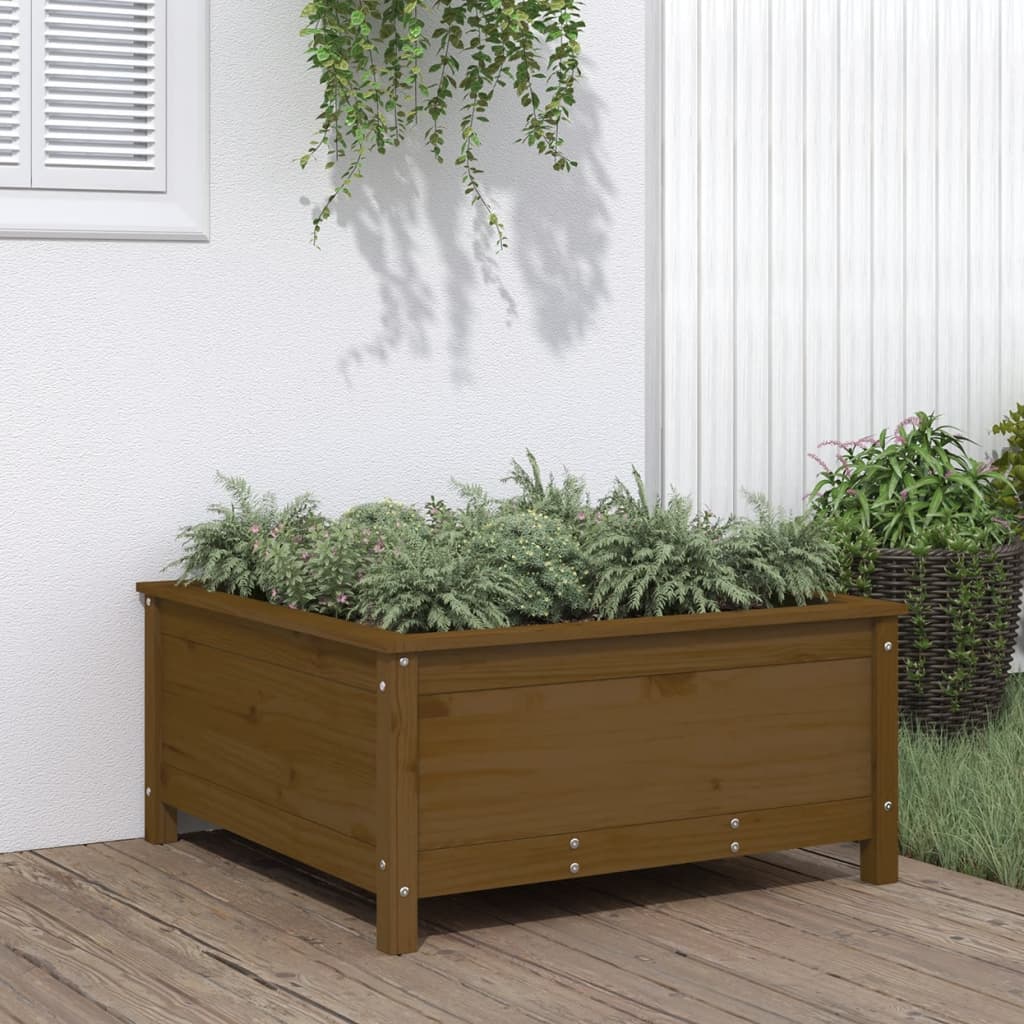 Fioriera da Giardino Ambra 82,5x82,5x39 cm Legno Massello Pino - homemem39
