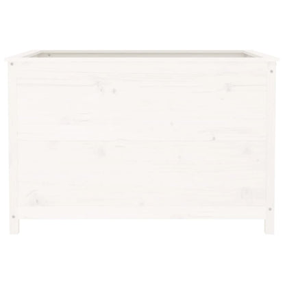 Fioriera Rialzata Giardino Bianca 119,5x82,5x78cm Massello Pino | homemem39