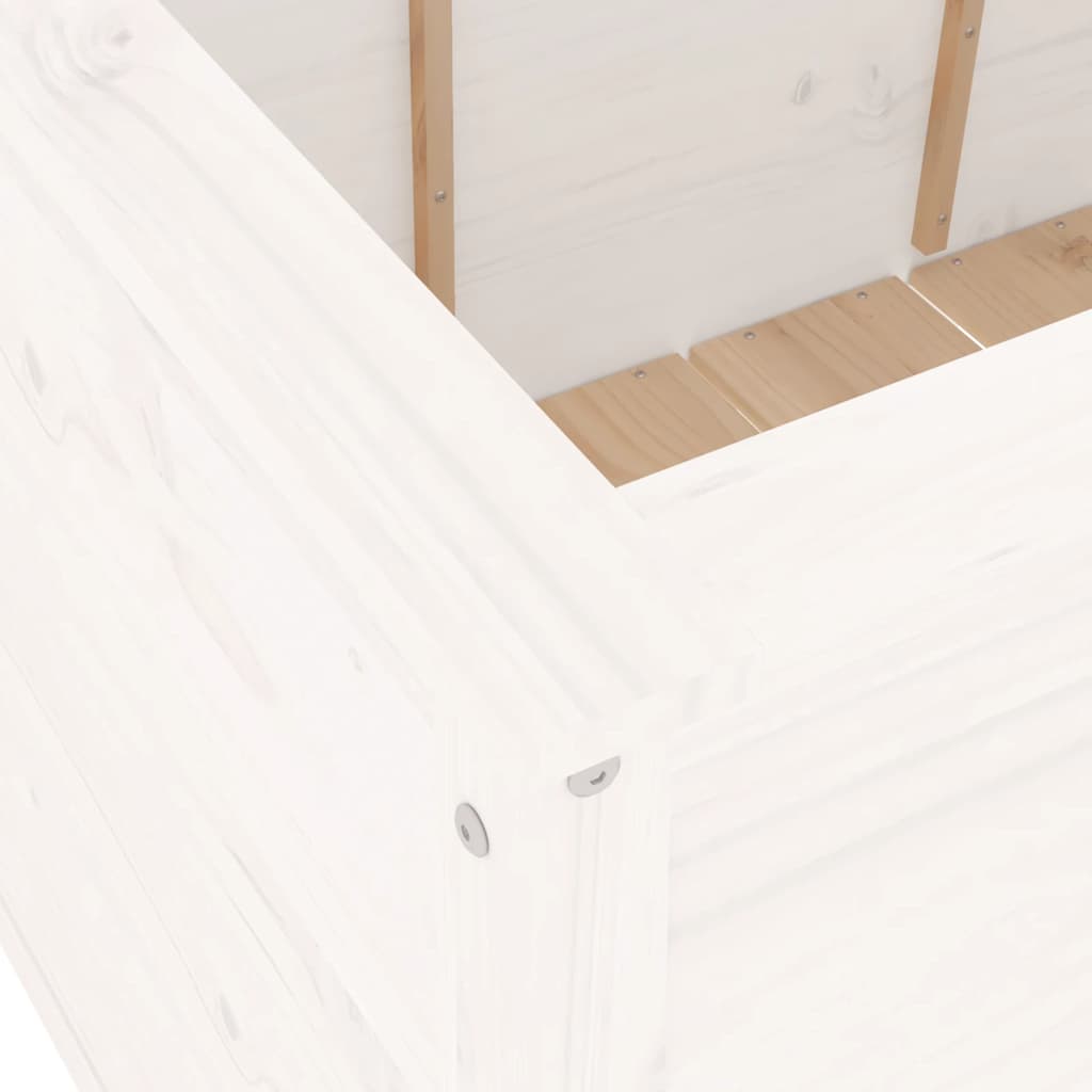 Fioriera Rialzata Giardino Bianca 119,5x82,5x78cm Massello Pino | homemem39