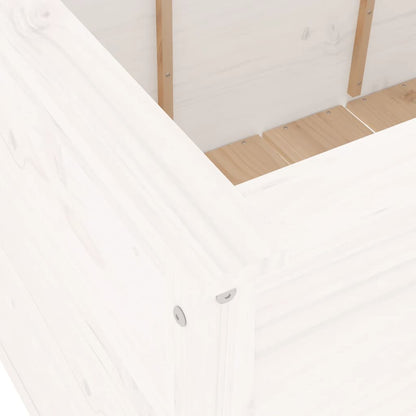 Fioriera Rialzata Giardino Bianca 119,5x82,5x78cm Massello Pino | homemem39
