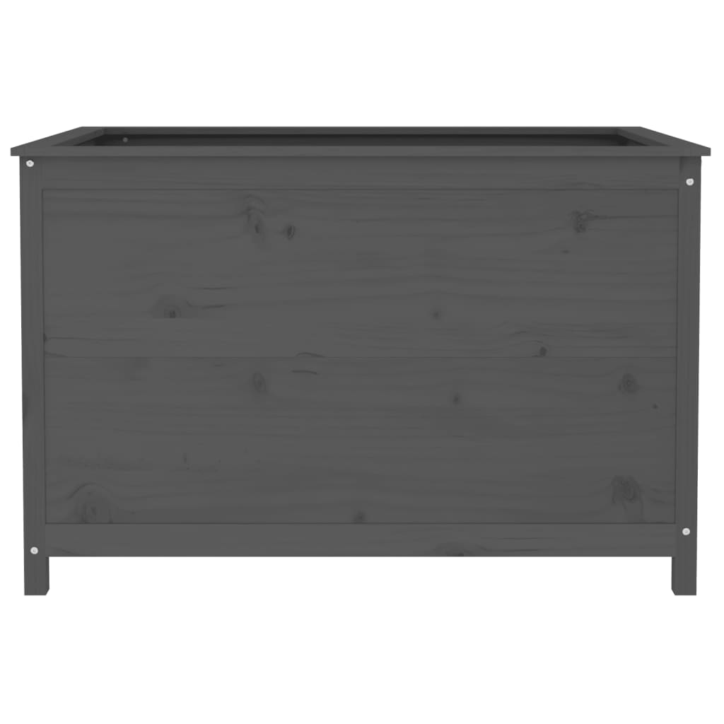 Fioriera Rialzata Giardino Grigia 119,5x82,5x78cm Massello Pino | homemem39