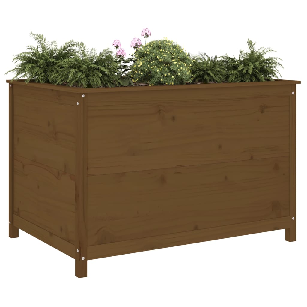 Fioriera Rialzata Giardino Ambra 119,5x82,5x78cm Massello Pino | homemem39