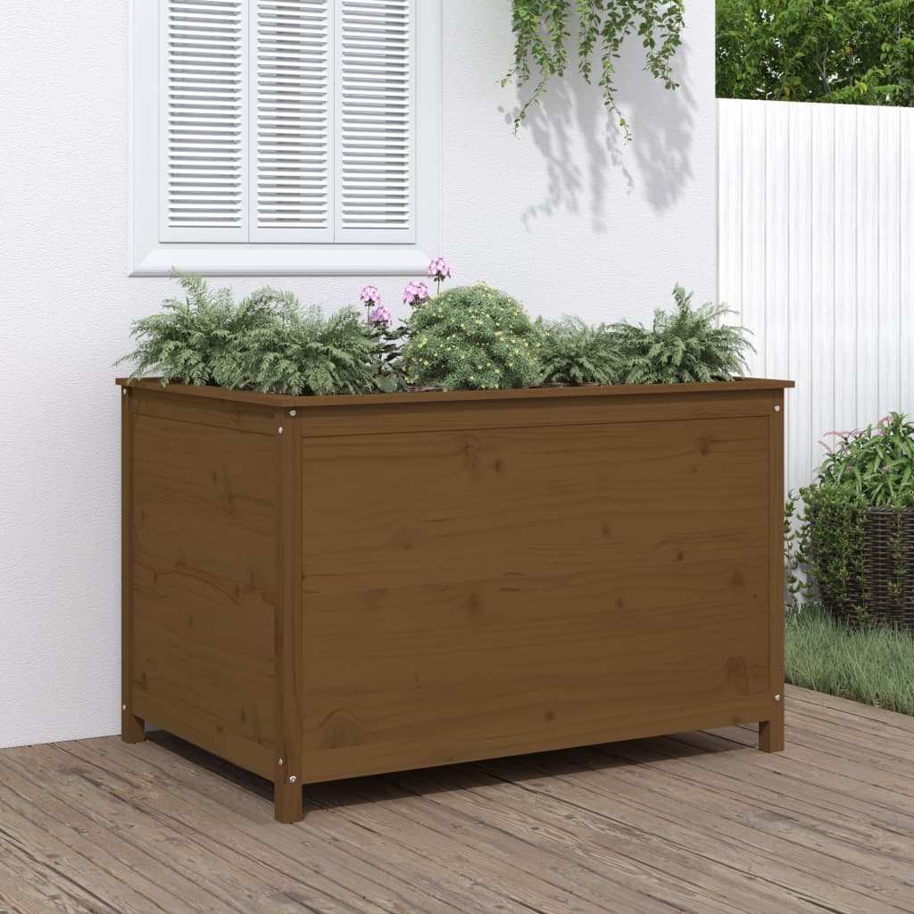 Fioriera Rialzata Giardino Ambra 119,5x82,5x78cm Massello Pino | homemem39