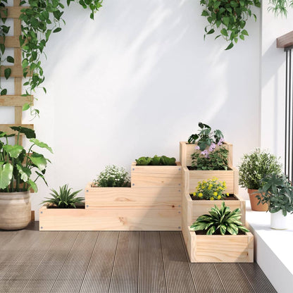 Fioriera da Giardino 4 Ripiani 80,5x79x36cm Legno Massello Pino - homemem39