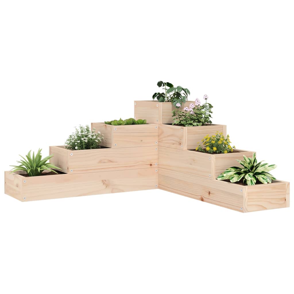 Fioriera da Giardino 4 Ripiani 80,5x79x36cm Legno Massello Pino - homemem39