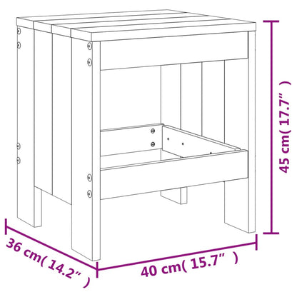 Sgabelli da Giardino 2pz Bianchi 40x36x45cm Legno Massello Pino - homemem39