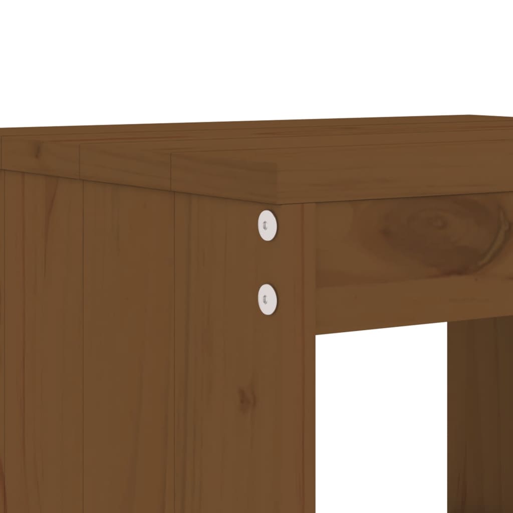 Sgabelli Bar 2 pz Marrone Ambra 40x36x45 cm Legno Massello Pino - homemem39