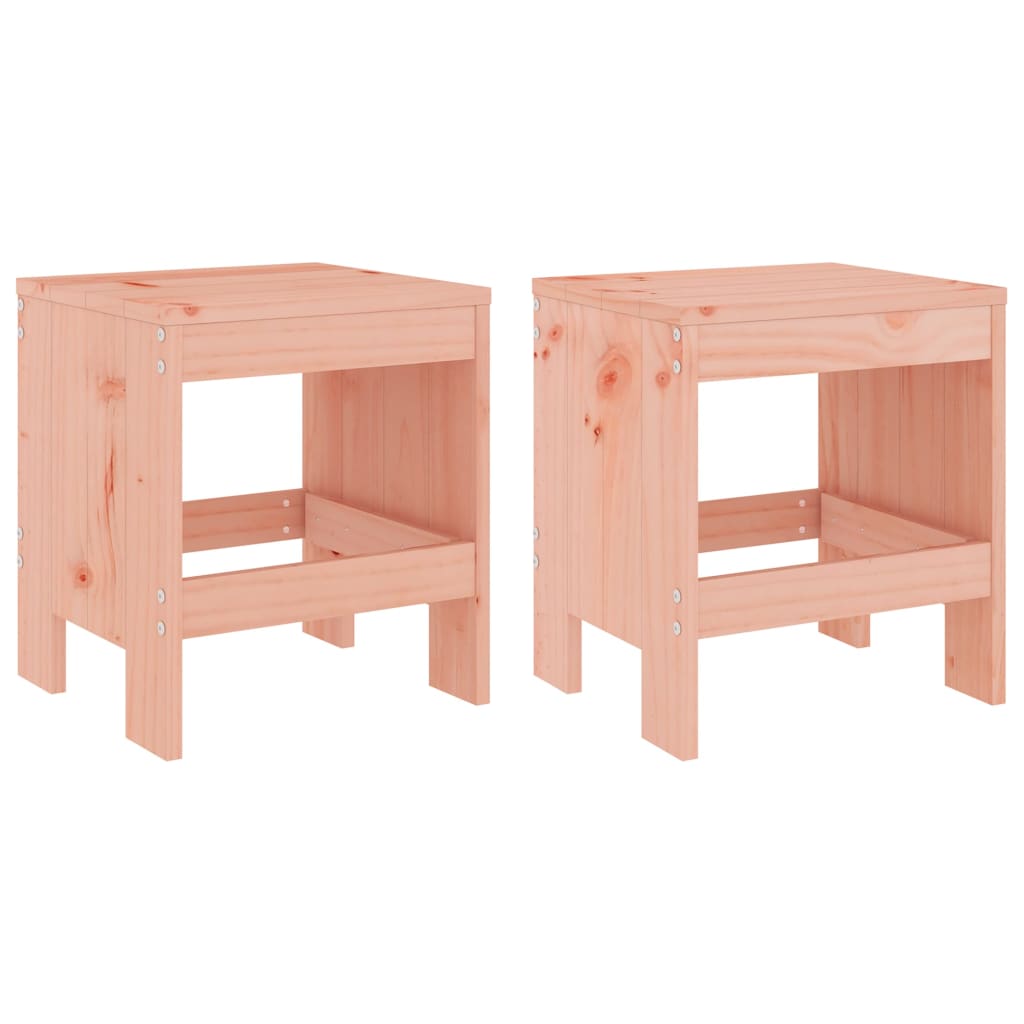 Sgabelli da Giardino 2pz 40x36x45 cm Legno Massello di Douglas - homemem39