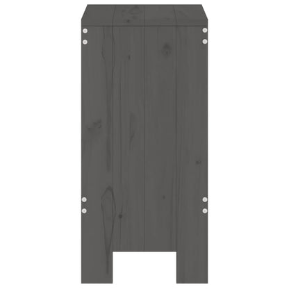 Sgabelli da Bar 2pz Grigi 40x36x75 cm in Legno Massello Pino - homemem39
