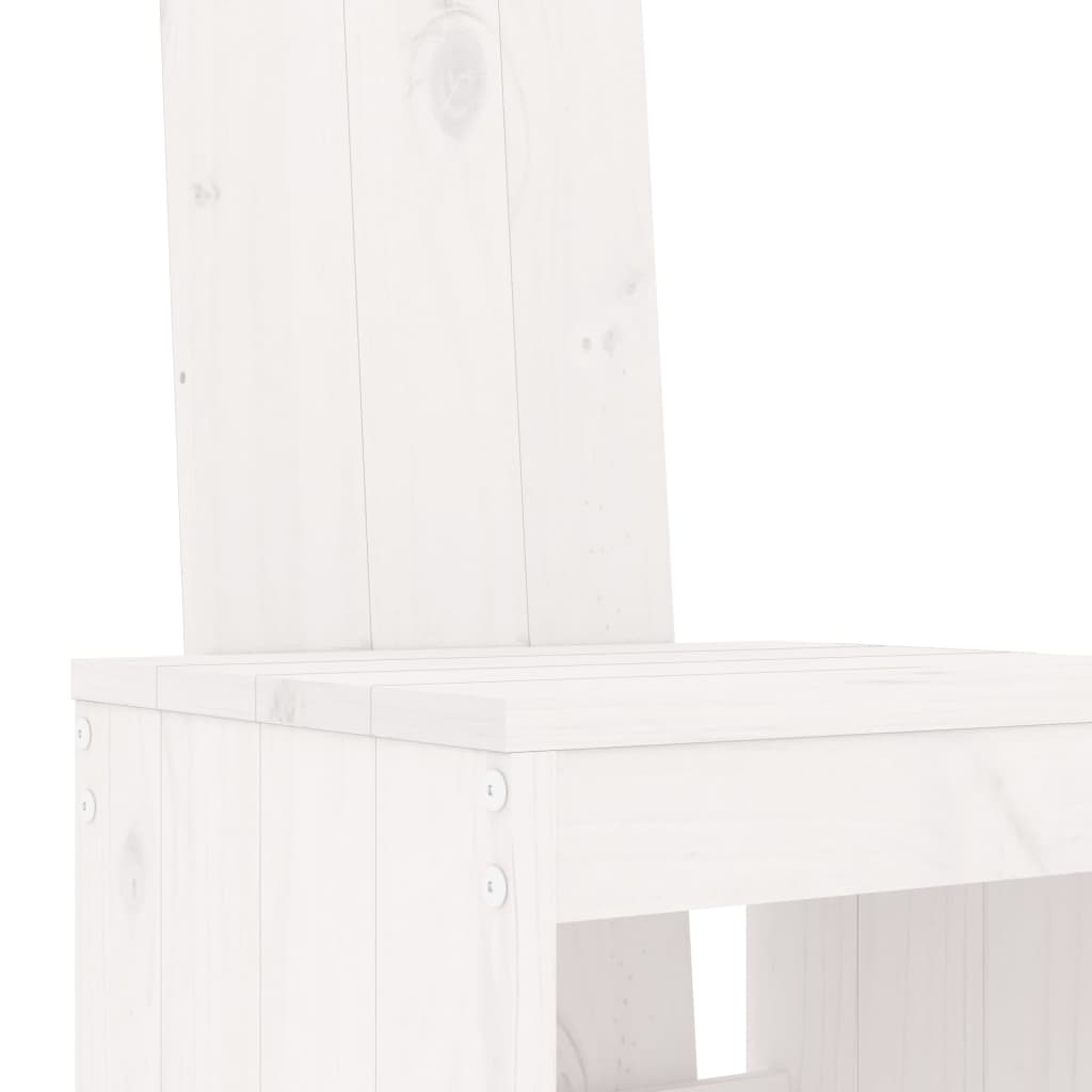 Sgabelli da Bar 2pz Bianchi 40x42x120 cm Legno Massello Pino - homemem39