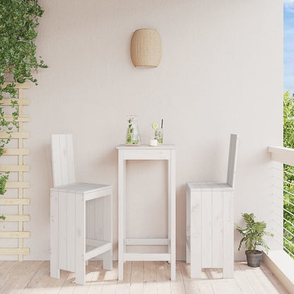 Sgabelli da Bar 2pz Bianchi 40x42x120 cm Legno Massello Pino - homemem39