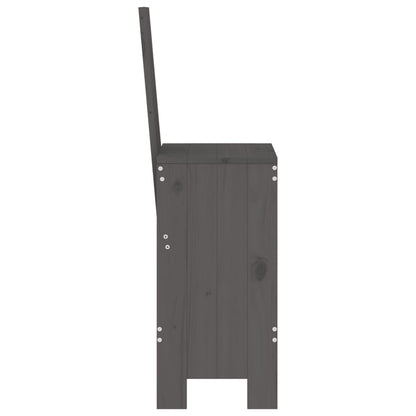 Sgabelli da Bar 2pz Grigi 40x42x120 cm Legno Massello Pino - homemem39