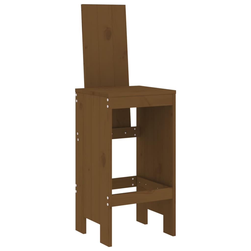 Sgabelli 2 pz Marrone Ambra 40x42x120 cm Legno Massello di Pino - homemem39