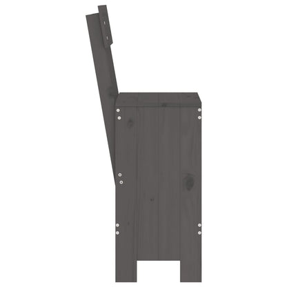 Sgabelli da Bar 2pz Grigi 40x48,5x115,5 cm Legno Massello Pino - homemem39