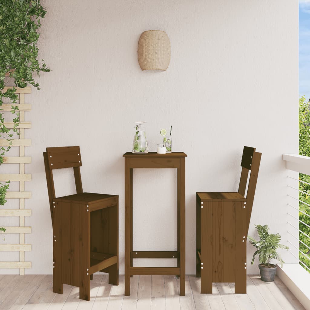 Sgabelli da Bar 2pz ambra 40x48,5x115,5 cm Legno Massello Pino - homemem39