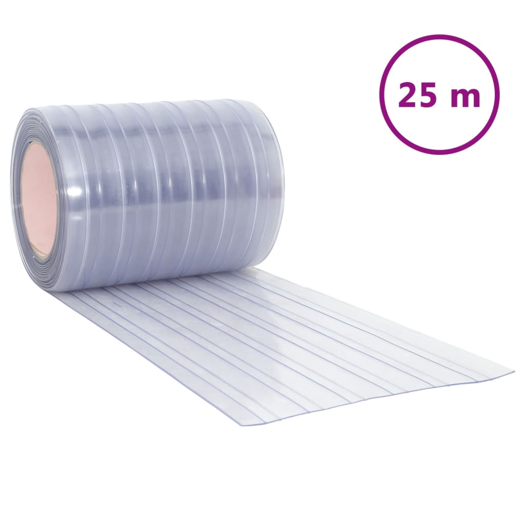 Tenda per Porte Trasparente 300 mm x 2,6 mm 25 m in PVC | homemem39