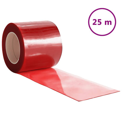 Tenda per Porte Rossa 200 mm x 1,6 mm 25 m in PVC | homemem39